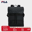 FILA 斐乐官方男士背包2025夏新款时尚休闲翻盖双肩包书包电脑包 满印一-ZA XS