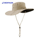 迪卡侬渔夫帽防晒夏季户外旅行徒步登山遮阳帽防紫外线男女灰L-2022178