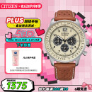 西铁城（CITIZEN）手表男日韩表FF系列光动能三眼盘皮带商务礼物CA4500-16X