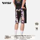 EVISU达摩印花大M五分卫裤男短裤男2ESHTM2ST326XXCT 黑色 M