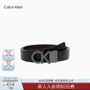 Calvin Klein Jeans男士商务休闲双面用ck字母金属扣孔腰带节日礼物HC0593