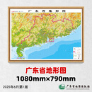 【官方正版】2026新版3D凹凸立体地图中国地形图世界地形图广东省地形图地区区域公司背景墙挂图超大尺寸1.1米 广东省地图出版社无框 室内办公室会议室必备大地图装饰图 爆款热销-2026新版【广东省地