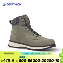 迪卡侬（DECATHLON）男式冬季徒步鞋男防水保暖雪地靴冬季东北男高帮棉鞋 卡其灰 44