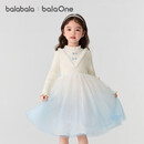 巴拉巴拉balaOne童装女公主裙2025秋冬儿童连衣裙针织网纱裙209425111001