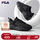 FILA 斐乐男鞋老爹鞋火星鞋复古跑鞋秋季时尚休闲运动鞋 黑-BK （二代） 42