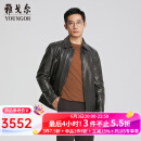 雅戈尔（YOUNGOR）皮衣男士秋冬中青年内胆保暖皮衣山羊皮柔软舒适商场同款 黑色YPCB415482AFA M 170/92A