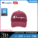 Champion美国冠军鸭舌帽男女 休闲运动防晒时尚帽23FWA01 红色 