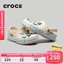 卡骆驰crocs洞洞鞋贝雅卡骆班轻便耐磨一脚蹬休闲鞋|205089 冬日白/彩色-1LI 37 /38(230mm)