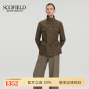 SCOFIELD女装经典廓形双拉链多功能口袋夹克短外套2025春季新品 军绿色 M 165