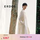 ERDOS【刘雯同款】25春夏真丝塔夫绸休闲宽松女风衣外套 香草白 S 160/80A