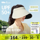 蕉下（beneunder）蛋卷灯罩帽大檐空顶帽防晒帽女遮阳帽登山帽太阳帽男UL712白