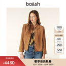 ba&sh bash2024新款秋冬美拉德麂皮翻领法式短外套1H24MILA【价不对】 CAMEL M （1）