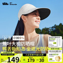 蕉下（beneunder）棒球帽子遮阳帽女鸭舌帽黑胶大檐防晒帽防紫外线百搭BM530白