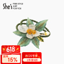 She's茜子 梵高玫瑰叠花刺绣发绳 橡皮筋头绳发圈 生日礼物 送女友
