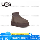 UGG情人节礼物冬季新款女士圆头保暖厚底休闲中筒短靴雪地靴1168170 雷云色-1168170 36