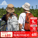 GREGORY格里高利NANO蜂鸟登山包徒步背包通勤轻便冲顶包双肩包-18L银绿色