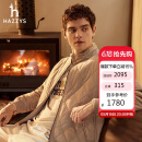 哈吉斯（HAZZYS）男装外套菱形格轻薄棉服ASSZU0BDX17 米色BI 175/96A48