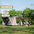 vidalido维达利多户外露营别墅帐篷两室一厅双层防雨防晒超大自动家庭帐篷 棕色大号别墅帐|钛银涂层