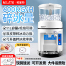 美莱特碎冰机大功率全自动摆摊打冰沙机商用奶茶店雪花冰粥刨冰机 【11L双皮带】铝合金桨叶丨碎冰量600kg/h