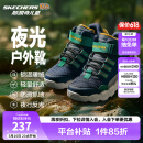 Skechers斯凯奇岚霖系列儿童棉鞋男童冬鞋耐磨大童加绒运动鞋405230L 海军蓝色/多彩色/NVMT 33.5