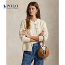 Polo Ralph Lauren 拉夫劳伦  女装 经典款修身版型绞花编结针织开襟衫 100-米色 M