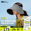 蕉下（beneunder）灯罩帽大帽檐遮阳帽女黑胶防晒帽全脸遮阳空顶帽太阳帽BM563灰