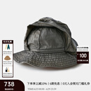 例外（EXCEPTION）新中式女装春季新款原创设计桑蚕丝遮阳时尚休闲帽子 黑色\99 58