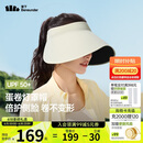 蕉下（beneunder）蛋卷灯罩帽大檐空顶帽防晒帽女遮阳帽登山帽太阳帽男UL712白