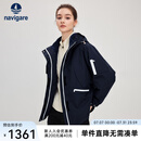 Navigare意大利小帆船女士风衣秋冬季三合一夹棉保暖休闲外套宽松显瘦上装 海军蓝 M