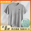 VDJ运动T恤男高端冰丝短袖t恤夏季速干运动新款男装 灰绿 M