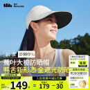 蕉下（beneunder）棒球帽子遮阳帽女鸭舌帽黑胶大檐防晒帽防紫外线百搭BM530白