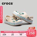 卡骆驰crocs洞洞鞋贝雅卡骆班轻便耐磨一脚蹬休闲鞋|205089 冬日白/彩色-1LI 37 /38(230mm)