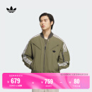 adidas经典运动保暖棉服男装阿迪达斯官方三叶草 岩层橄榄绿/空军蓝 L