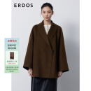 ERDOS 宽松插肩袖青果领复古时髦羊绒双面呢女毛呢大衣 可可 160/84A/M