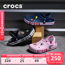 卡骆驰crocs洞洞鞋贝雅卡骆班轻便耐磨一脚蹬休闲鞋|205089 黑色/白色-066 41 /42(260mm)