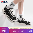 斐乐（FILA）LOOP断层鞋男鞋帆布鞋新款休闲鞋运动板鞋 黑-BK 42