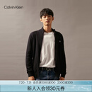 Calvin KleinJeans秋冬男女情侣ck休闲通勤刺绣立领拉链针织开衫毛衣J326796 BEH-太空黑 L