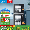 美的（Midea）家用台式小型消毒柜 高温立式二星级94L 大容量四层碗柜餐具碗筷烘干收纳柜【国家补贴】100R05