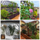 铝合金爬藤花箱户外庭院围栏阳台室外栅栏市政别墅种植箱网格花架 定制尺寸不退不换 铝合金爬藤花箱质保20年