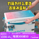连球钓箱全套2025新款台钓箱钓鱼箱多功能超轻量化免安装渔具装备29升 29L 冰蓝粉右手持杆满配款