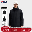 FILA 黄景瑜同款|斐乐官方男士二合一夹克2025春季新款简约连帽外套 正黑色-BK L （175/96A/L）