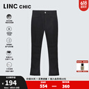 LINCCHIC金羽杰秋冬季保暖时髦微喇羽绒裤女长款90鸭绒纯黑色加绒裤子Y21607280 黑色 XL 适合120斤以下
