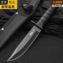 德国品质刀具防身户外野外求生战术随身直刀匕首金 黑色