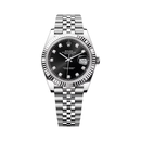 劳力士（ROLEX）日志型 钻刻 黑色表盘 41mm 自动机械机芯 100米防水 男表 瑞表 