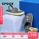 卡骆驰crocs洞洞鞋贝雅卡骆班轻便耐磨一脚蹬休闲鞋|205089 石板灰/青柠绿-0GX 41 /42(260mm)