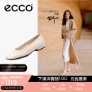 爱步（ECCO）单鞋女 倪妮同款羊皮一脚套方头浅口平底低跟鞋 安妮208553 石灰色20855301378 37