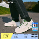 FILA FUSION斐乐男鞋【章昊同款】潮流帆布鞋2025春季新款生活滑板鞋男鞋 奶白/深森林绿-GF 41