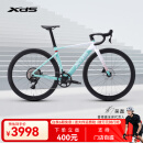 喜德盛门店提车公路自行车25款AD350碳纤维前叉座管功率计曲柄气动车架 2025-流光青 510mm