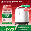 鱼跃（Yuwell）制氧机医用吸氧机家用老人氧气机5L升大流量9F-5BW配吸氧管
