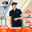 北面（The North Face）【经典款】POLO衫男短袖T恤休闲半袖舒适透气25春夏上新|87UX 8K2/蓝色 L /175